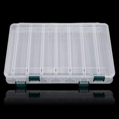 Image of Plastic Fishing Tackle Box, Lure Case, Double Sided Waterproof Visible Clear Bait Hooks Accessory Storage Box Case Container