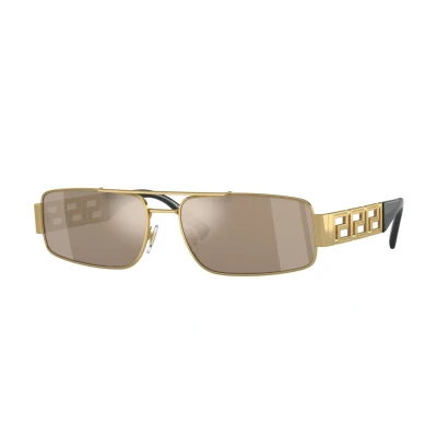 Image of Versace Unisex Sunglasses, Size: 60, Gold