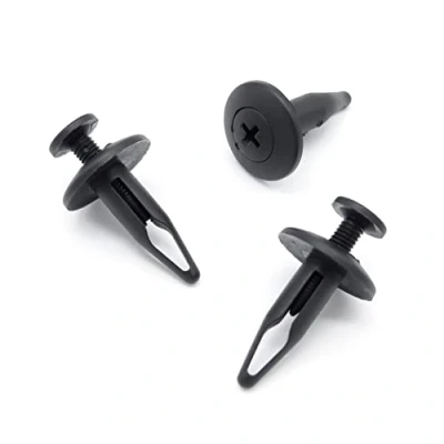 Image of VVO Fasteners Black Plastic Side Skirt, Sill Moulding Cover Trim Clips for Land Rover Discovery, Freelander, Range Evoque, (Pack of 10)