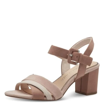 Image of MARCO TOZZI Women&#039;s 2 28323 42 Heeled Sandal, Nude Comb, 3.5