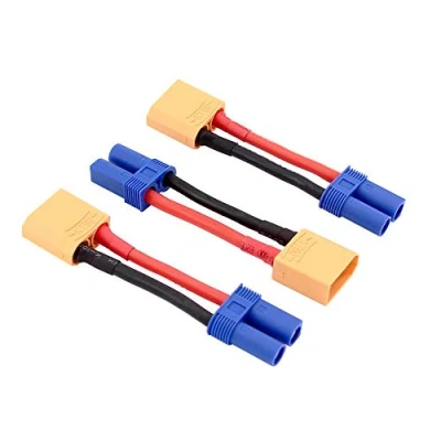 Image of BDHI 3pcs Female EC5 to XT90 / XT 90 Male Connector Adapter Cable with 12awg 5cm(BDHI 68)