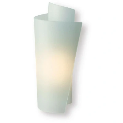 Image of Vetro 1 Light Indoor Wall Satin Steel, Acid Glass