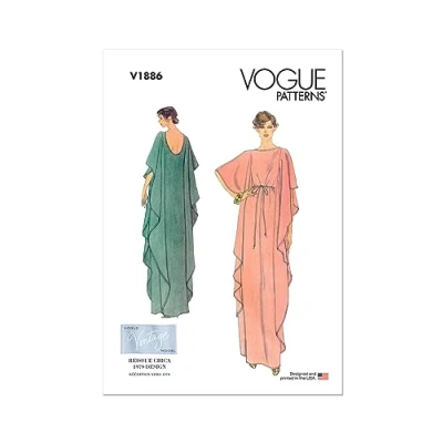 Image of Vogue Patterns V1886A Misses Dress A (XS S M L XL XXL)