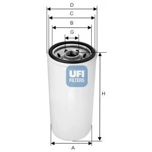 Image of 03600540 Fuel Filter UFI 24.140.00 Spin on