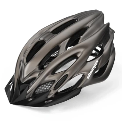 Image of Bike Helmet with LED Light Detachable Visor, Shinmax Adult Men Women Cycle Lightweight Adjustable Bicycle for Mountain Road 57 62CM