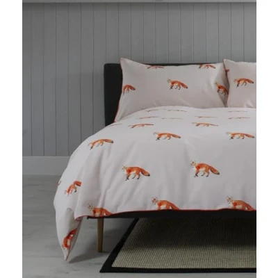 Image of The Lyndon Company Fox Reversible Cotton Duvet Cover Set (King)