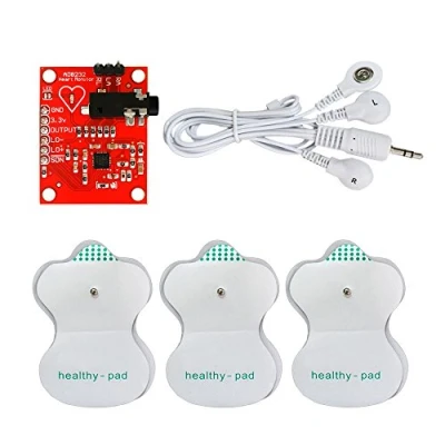 Image of iHaospace AD8232 ECG Pulse Monitoring Measurement Sensor Module Kit For Arduino Herzfrequenz Monitor