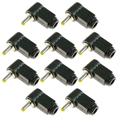 Image of 1.1mm x 3mm DC Right Angle 90 Degree Male Power Plug Jack Connector Laptop (Pack of 10)