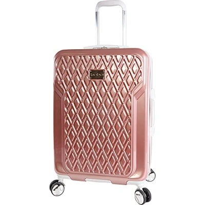 Image of Bebe Women&#039;s Stella 21&quot; Hardside Carry on Spinner Luggage, Rose Gold, One Size