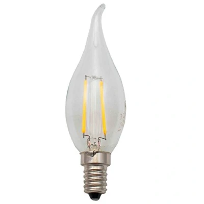Image of Merriway Led Filament Bulb 4W C35T SES Warm White 2700K, E14, 4 W