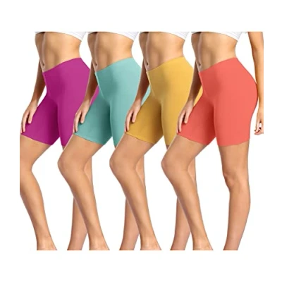 Image of wirarpa Ladies Anti Chafing Shorts Womens Boxers Underwear Cotton Cycling Leggings for Under Dresses 4 Pack Multicoloured Size 5XL