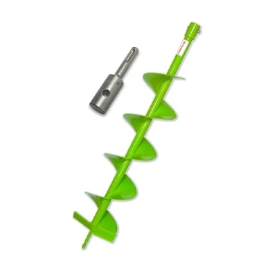Image of WERHE® professional drill, auger for drilling machine 150 mm robust with SDS Plus adapter pile drill well precise tip earth