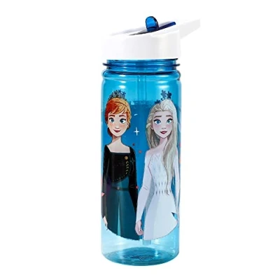 Image of Zawadi Global Disney Frozen 580ml Water Bottle for Kids School Drinks Made of Durable Ecozen Reusable BPA Free