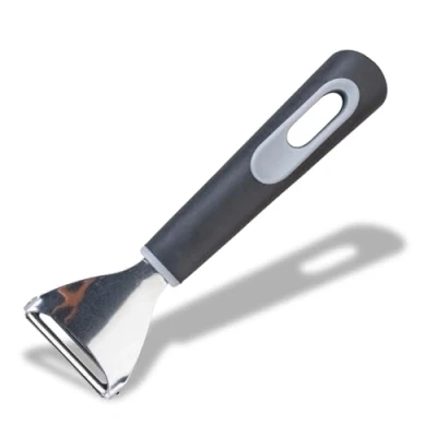 Image of Fackelmann PRO Y Peeler, Multi Functional Potato Food &amp; Vegetable Stainless Steel Function Head, Soft Touch Handle, 19x5.5x2.2cm, Black Grey