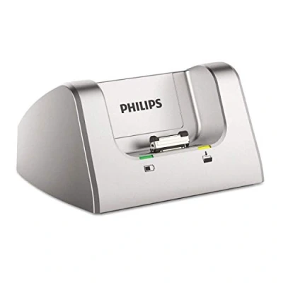 Image of Philips ACC8120 Pocket Memo docking station for DPM8000, DPM7000 and DPM6000 series, silver