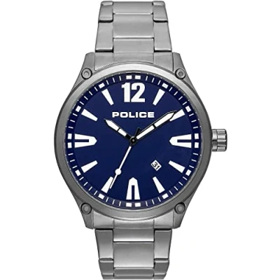 Image of Police Mens Analogue Classic Quartz Watch with Stainless Steel Strap PL.15244JBU/03M