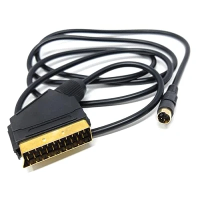 Image of DRUT 1.5m SCART to S Video Cable 4 Pin DIN Male SVHS VHS Lead 5ft