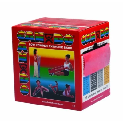 Image of CanDo Resistance band / training gymnastics dispenser box, 45 m red (light) alternative to dumbbells