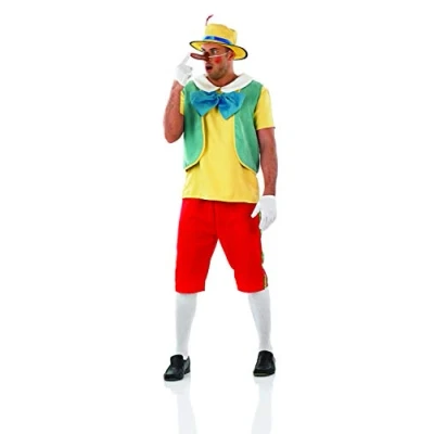 Image of Fun Shack Real Boy Wooden Puppet Costume Men, World Book Movie and Storybook Men Medium