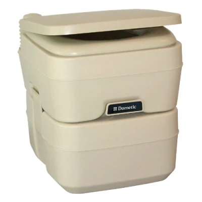Image of Dometic 301096202 2.5 Gallon Portable Toilet, Parchment
