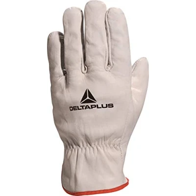 Image of Delta Plus FBN49 Grey Full Grain Leather Safety Work Gloves (XXL)
