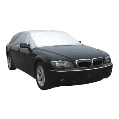 Image of Sakura SS5382 Small Grey Car Top Cover Frost Protection Water Resistant Universal Easy Fit Choose From 4 Sizes,