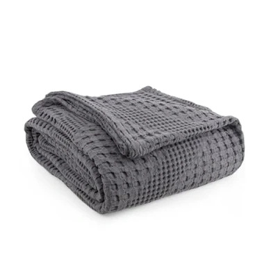 Image of Milam London Bed Throw King Size Bedspread 100% Cotton Soft Blanket For Sofa Throws Large 3 Seater Joanna Collection Grey 220 x 250 cm