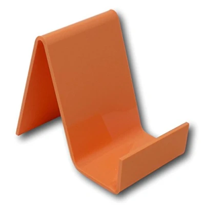 Image of EPOSGEAR Small Plastic Acrylic Perspex Book Plate Retail Display Stand Holder Perfect for Schools, Nurseries, Libraries etc (Orange Fizz)