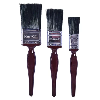 Image of Amtech G4335 3 Piece no bristle loss paint brush set with classic handles