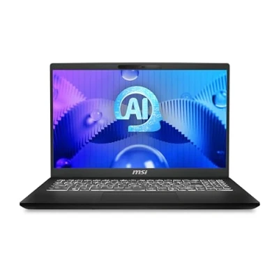 Image of MSI Modern AI Laptop (15.6 inch FHD IPS Panel, Intel Core Ultra 7 155H, Arc Graphics, 16GB RAM, 512GB SSD, WIFI 6E, Windows 11 Home) Classic Black