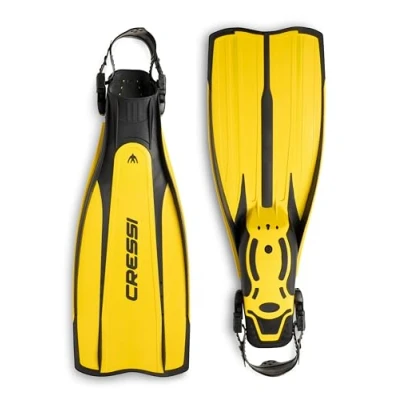 Image of Cressi Prolight Fins Black/Yellow, X Small/Small