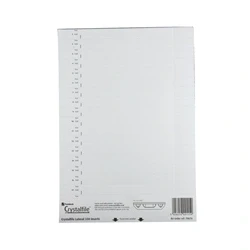 Image of Rexel Crystalfile 330 Lateral Suspension File Card Inserts White (Pack 25) 70676