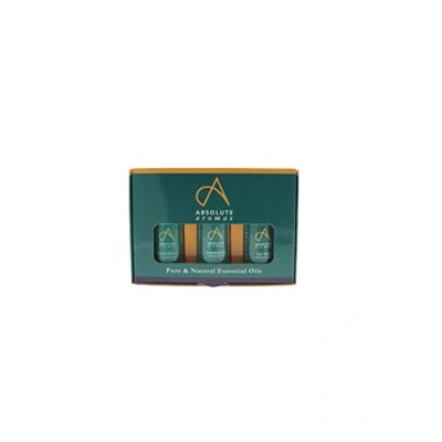 Image of Absolute Aromas Summer Essential Oils Pack Set of 3 x 10ml 100% Pure Citronella, Lemongrass &amp; Tea Tree for Aromatherapy and Diffusers