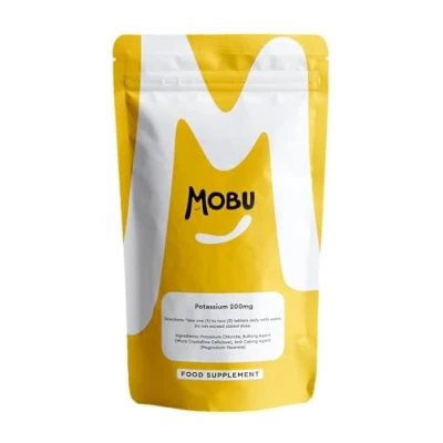 Image of Potassium 200mg 120 Tablets Contributes to Normal Blood Pressure, Muscle Function and Nervous System Electrolyte Regulation Chloride Vegan GMP Approved MOBU UK