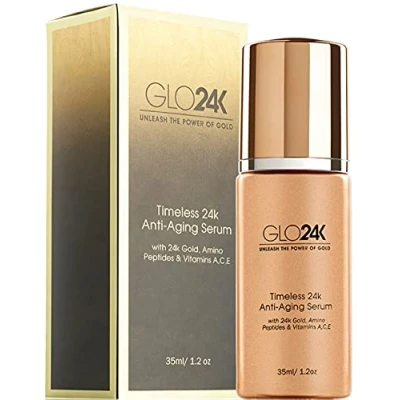 Image of GLO24K 24k Gold Anti Aging Serum with Vitamins C and E
