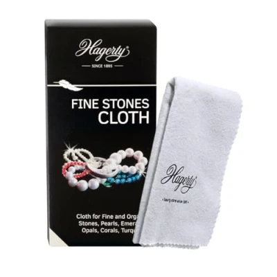 Image of HAGERTY Fine Stones cloth 36 x 30 cm I Impregnated cotton jewellery Efficient polishing for set with emeralds pearls opals corals turquoise