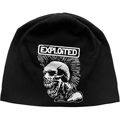 Image of The Exploited Mohican Skull Beanie Hat