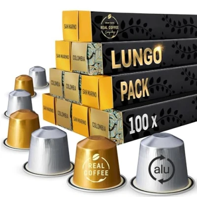 Image of Lungo Taster Pack: 100 Nespresso Compatible Pods. Test Winning Fairtrade Capsules