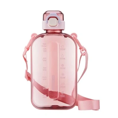 Image of Sports Water Bottle 750ml, Leakproof Drinks Bottle, Gym Waterbottle with Healthy Material for Travel Picnic Camping Hiking(Pink)