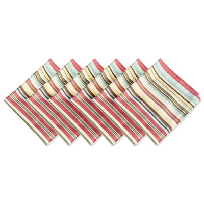 Image of DII Multi use, Machine Washable, Striped, Polyester, Summer Print, 20&quot; x (Set of 6)