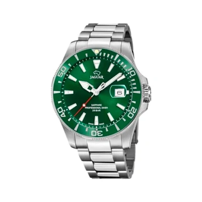 Image of JAGUAR Watch Model J860 / B from The Executive Collection, 43.5 mm Green case with Steel Strap for Men J860/B