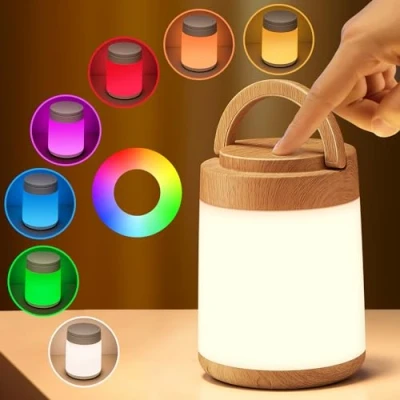 Image of One Fire Baby Night Light Kids Light,8 Brightness Dimmable Touch Lamp,10 Color Memory Rechargeable Lamp,Remote+Touch Control Newborn,3 Timer LED Warm Small Lamp