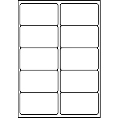 Image of SmithPackaging A4 Self Adhesive Address Labels, 10 Label Per Sheet, 100 Sheets, 99.1 x 57mm 1000 Labels