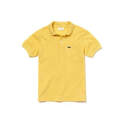 Image of Lacoste Classic Cotton Polo Shirt Short Sleeve Yellow Boys Top PJ2909 QPN