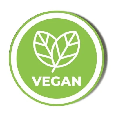 Image of VEGAN TWO LEAVES DESIGN ON GREEN BACKGROUND WITH WHITE CIRCLE 38mm Small FRIDGE MAGNET