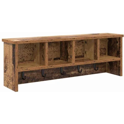 Image of Wall Mounted Coat Rack Old wood 75 x 16 26 cm Engineered Vidaxl