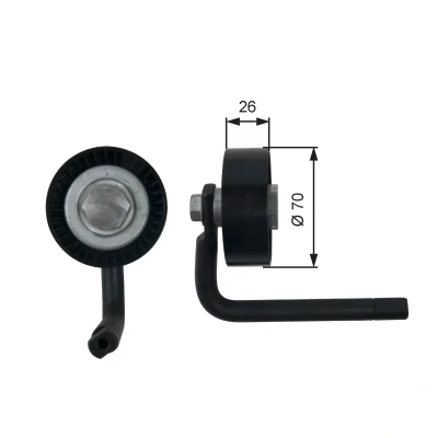 Image of LGQ000040 Tensioner Pulley GATES T39202 PowerGrip BMW: 5 Saloon, 3 Touring, LAND ROVER: Range Rover