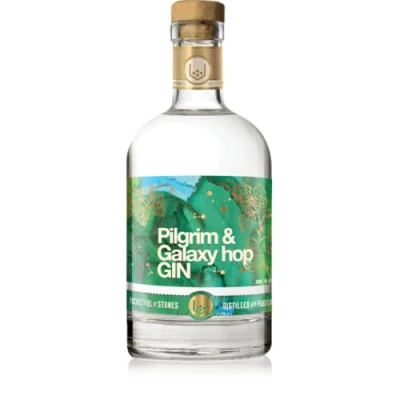 Image of Pilgrim &amp; Galaxy Hop Gin 70cl by Pocketful of Stones Cornish Craft Infused with Tasmanian Hops An Adventurous Citrus Flavoured Peach, Passionfruit Hoppy Flavours