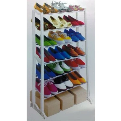 Image of PRIMA FREE STANDING 21 PAIR SHOE RACK TIDY STORAGE STAND 7 TIER PAIRS ORGANISER