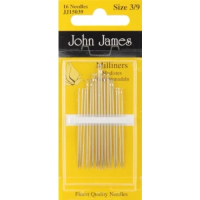 Image of Milliners Hand Needles Size 3/9 16/Pkg